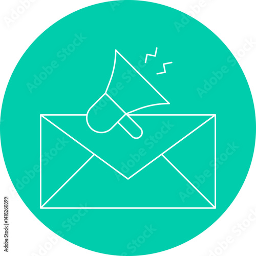 Email Marketing icon single vector illustration