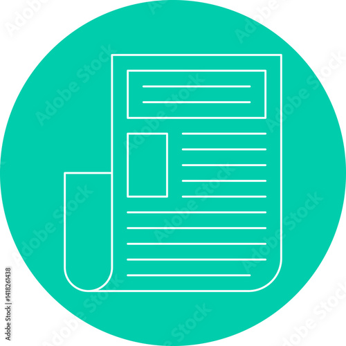 Press Release icon single vector illustration
