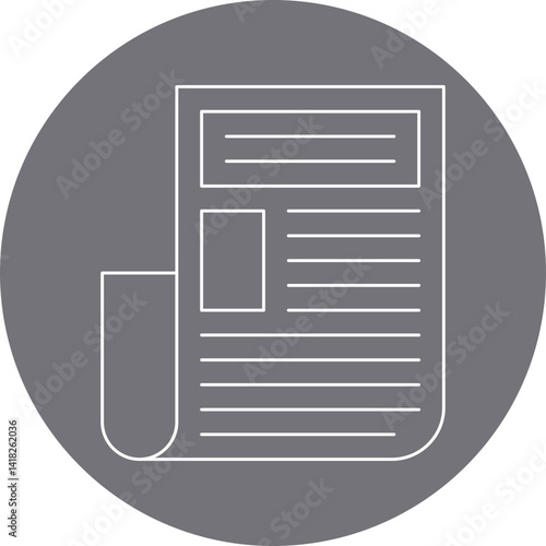Press Release icon single vector illustration