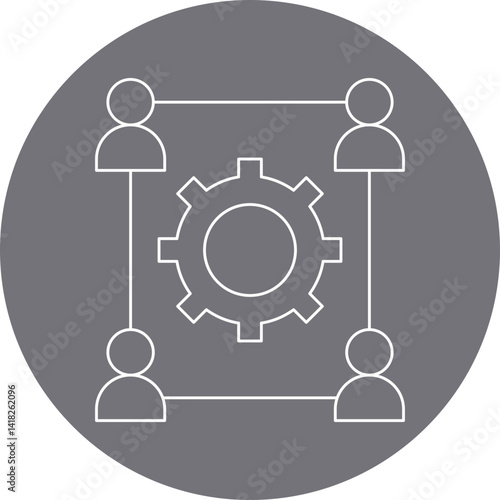 Team Support icon single vector illustration