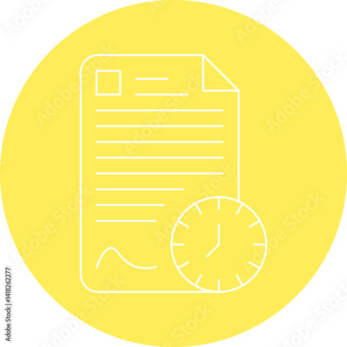 Longterm Contract icon single vector illustration