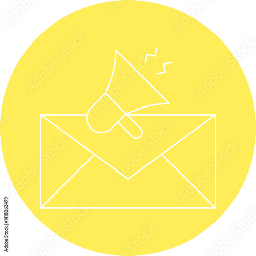 Email Marketing icon single vector illustration