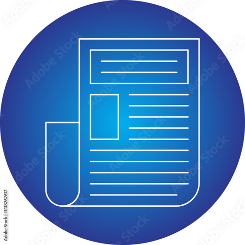 Press Release icon single vector illustration