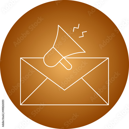 Email Marketing icon single vector illustration
