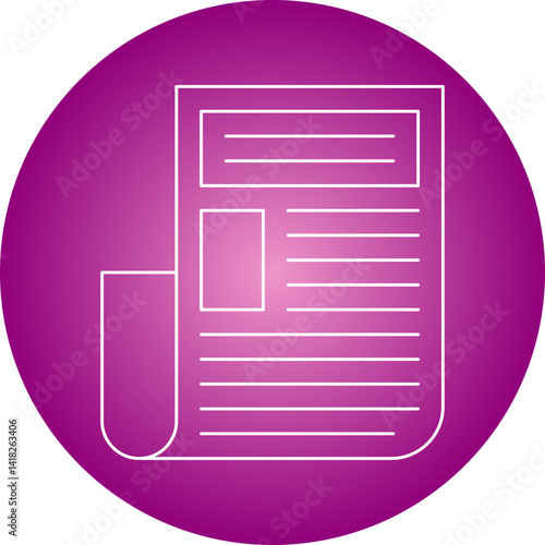 Press Release icon single vector illustration