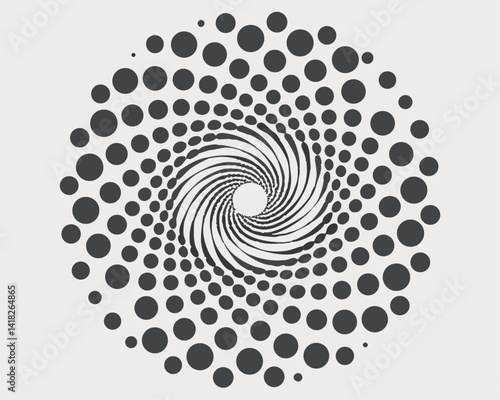 Concentric Circles Pattern: Abstract, Radial, Circular Design Element Illustration.