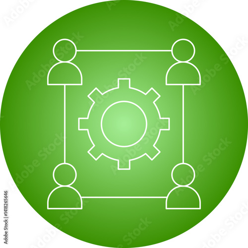 Team Support icon single vector illustration