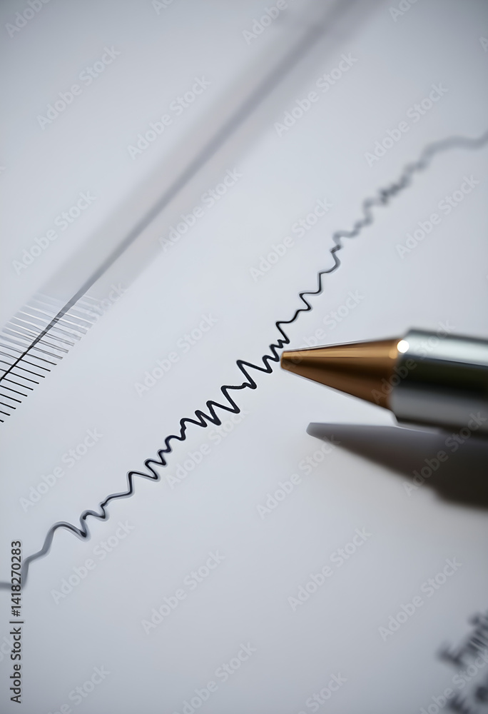 Fototapeta premium close up of a pen on a paper