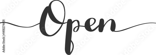 Calligraphic quote We are Open Hand Lettering