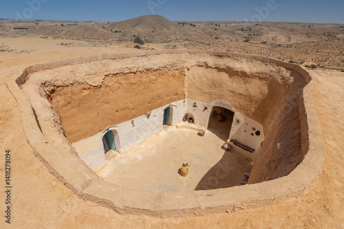 Residential caves of troglodyte in Matmata, Tunisia.