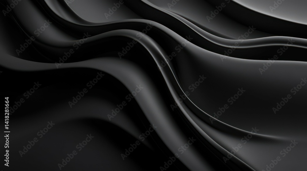 Abstract dark waves with smooth and elegant flowing fabric texture. Abstract dark waves with smooth and elegant flowing fabric texture.