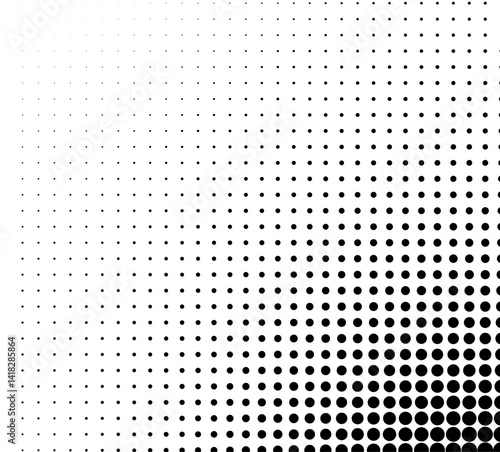 Wave halftone pattern. Halftone dots background. Vector