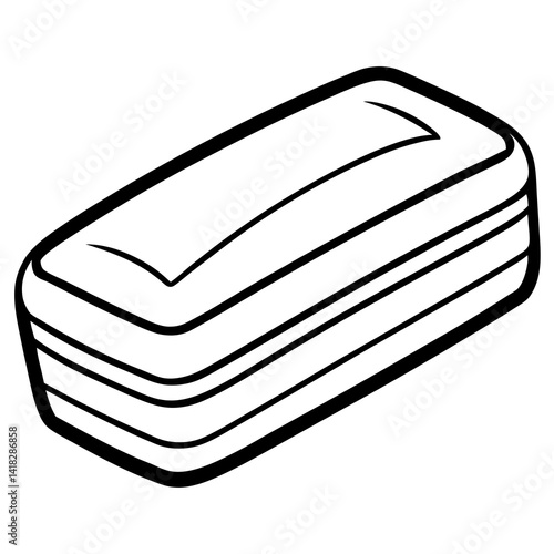 Soap: A simple yet elegant depiction of a bar of soap, a staple of cleanliness and hygiene, ready for use in a serene bathroom or spa setting.