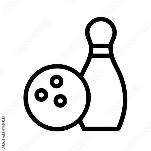 Icon of a bowling ball and pins representing the sport