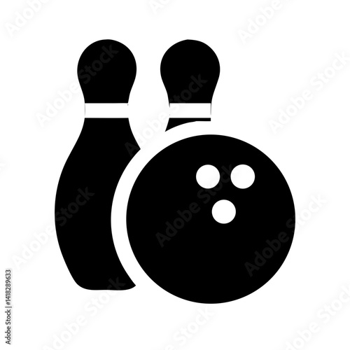 Icon of a bowling ball and pins representing the sport