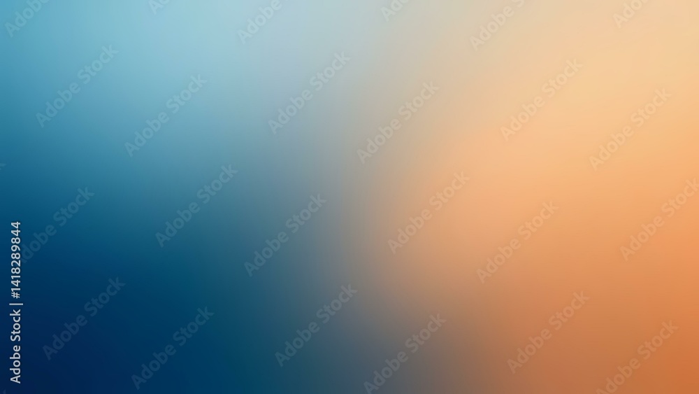 Obraz premium Gradient blur of deep ocean blue and soft clay brown. Natural, modern, and grounded in elegance
