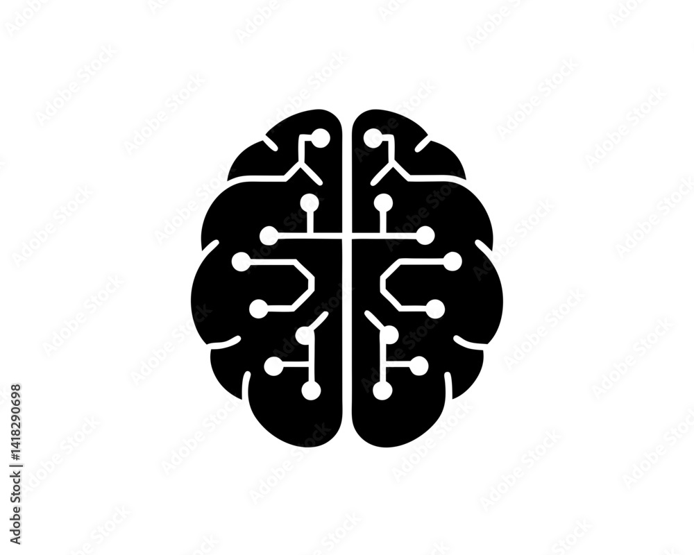 creative details AI brain circuit icon Vector Illustration creative details AI brain circuit icon Vector Illustration
