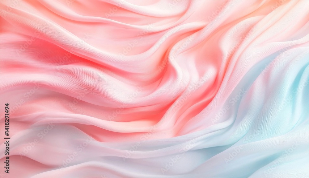 Abstract pastel pink and blue silk fabric waves. (1) Abstract pastel pink and blue silk fabric waves. (1)