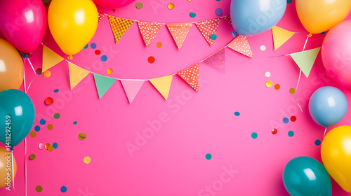 party balloons background