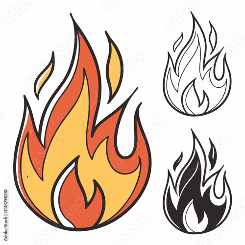 Grunge Fire Emojis for Raw and Real Graphics