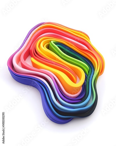Abstract colorful rainbow vector illustration design featuring wavy lines and a vibrant color pattern