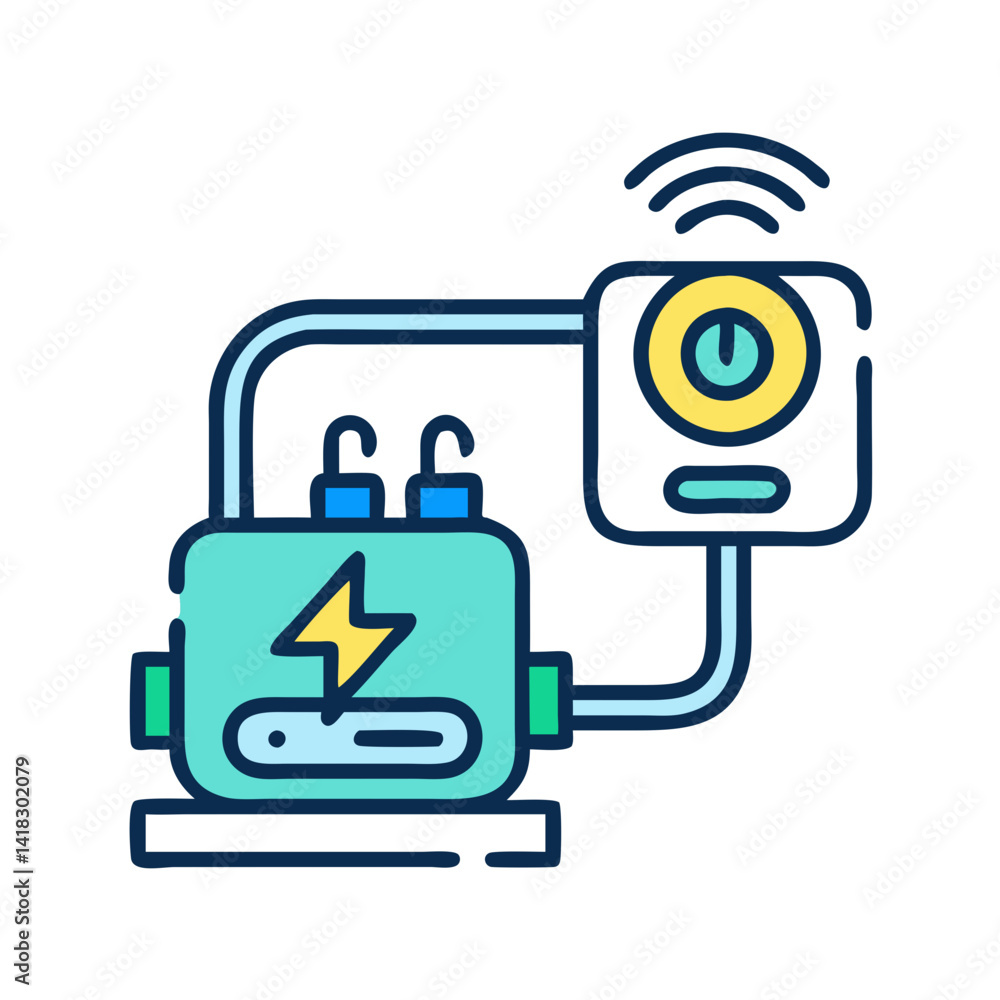 Smart Energy Monitoring and Control System Icon Design Smart Energy Monitoring and Control System Icon Design