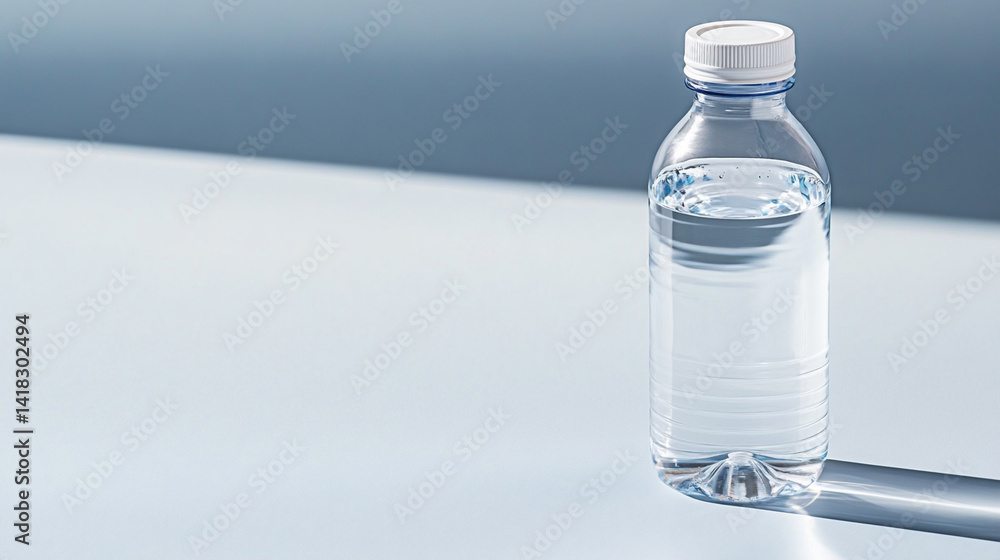 Clear Plastic Bottle Filled With Water Placed on a Smooth Surface Under Gentle Lighting During Daylight Hours Clear Plastic Bottle Filled With Water Placed on a Smooth Surface Under Gentle Lighting During Daylight Hours