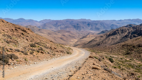 Desert Mountain Road In Africa