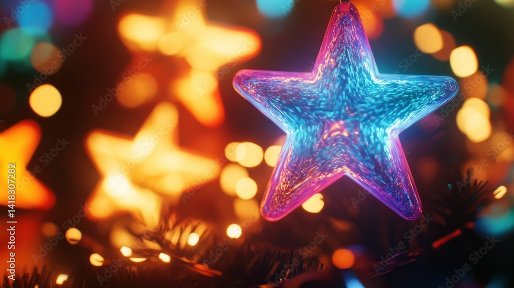 Christmas stars with festive bright bokeh background, joy and warmth. Christmas stars with festive bright bokeh background, joy and warmth.