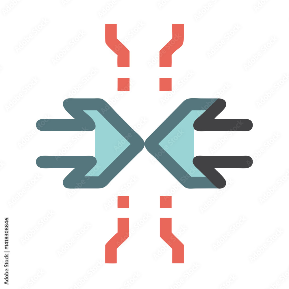 Fototapeta premium Connect Concept: Data Transfer, Network Connection, Connector Icon