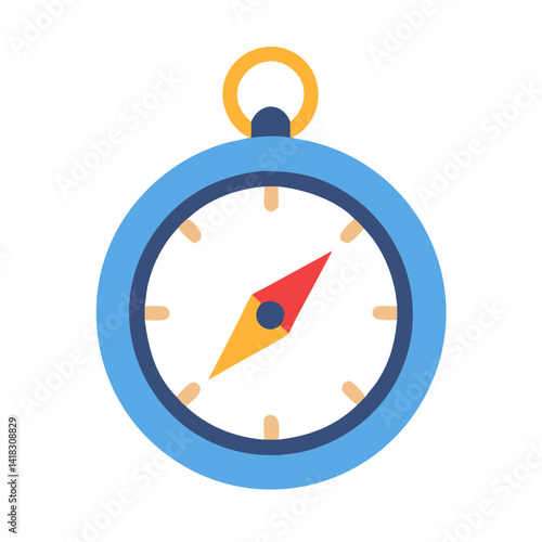 Illustration of a simple compass on a black background