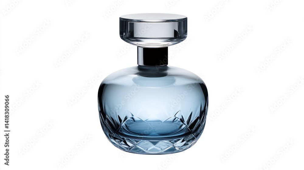 Elegant Perfume Bottle with Crystal Design and Silver Cap for Luxury Fragrance Display Elegant Perfume Bottle with Crystal Design and Silver Cap for Luxury Fragrance Display