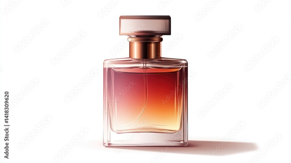 Elegant Perfume Bottle with Gradient Liquid A Luxury Fragrance Container for Beauty and Fashio Elegant Perfume Bottle with Gradient Liquid A Luxury Fragrance Container for Beauty and Fashio