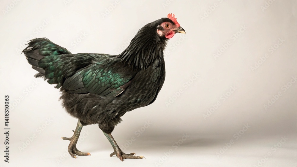 Fototapeta premium Australorp Chicken on studio background 