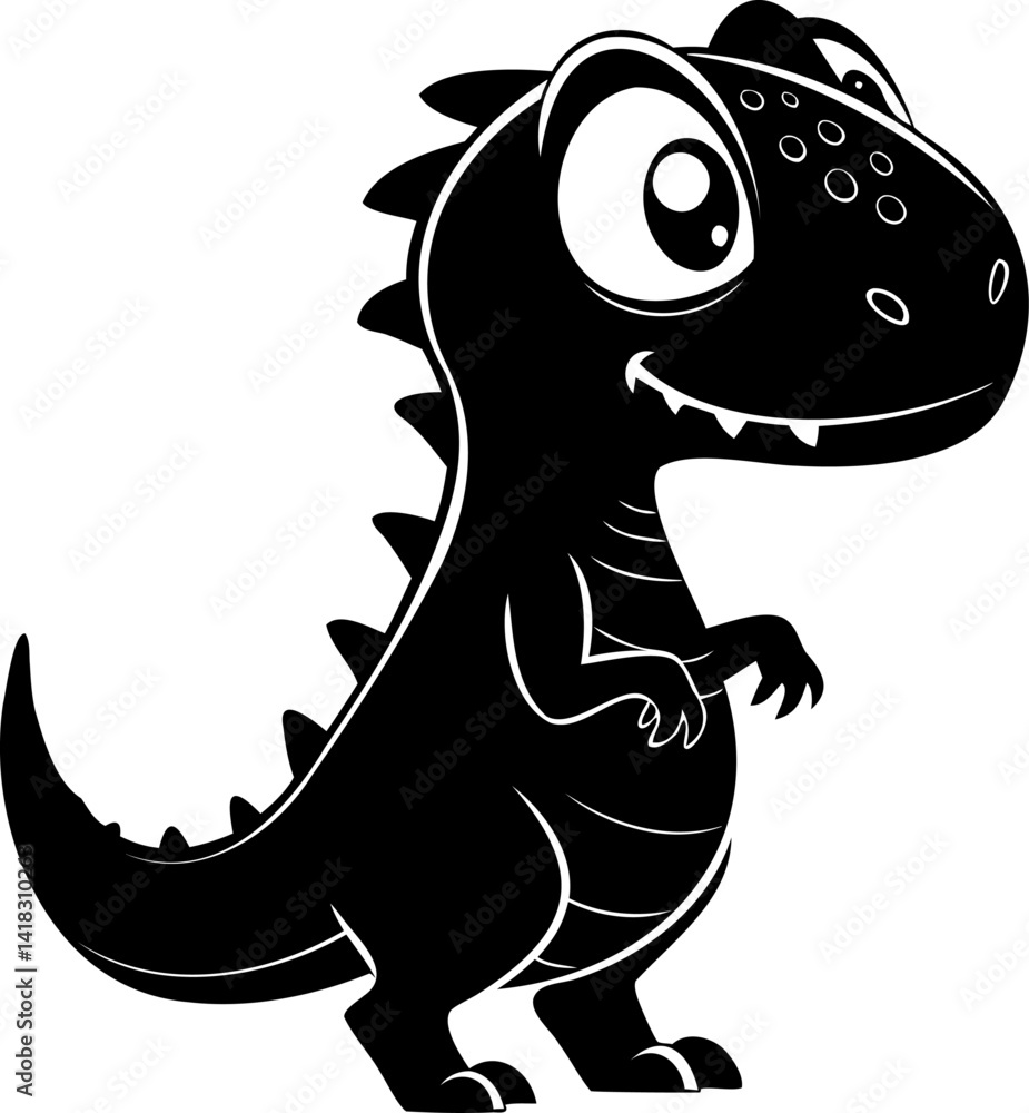 Fototapeta premium Cute Big-Eyed Dinosaur