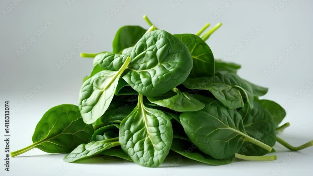 Spinach leaf isolated on background Spinach leaf isolated on background
