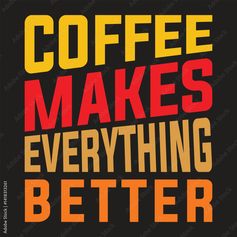 Fototapeta premium typography unique coffee love sticker design and t-shirt