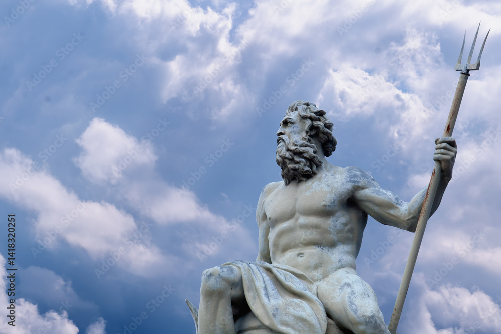 Ancient mighty god of sea, oceans and water Neptune (Poseidon). Ancient mighty god of sea, oceans and water Neptune (Poseidon).