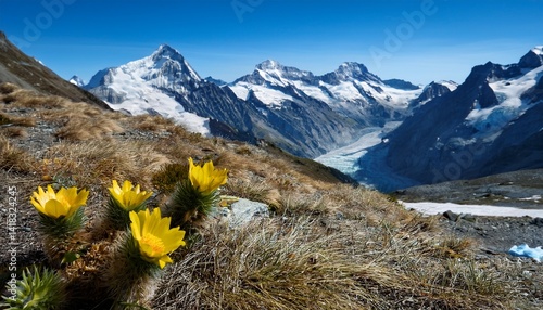Obraz na płótnie Adonis blue Swiss alps