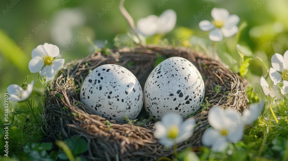 Obraz premium Bright spring egg decor