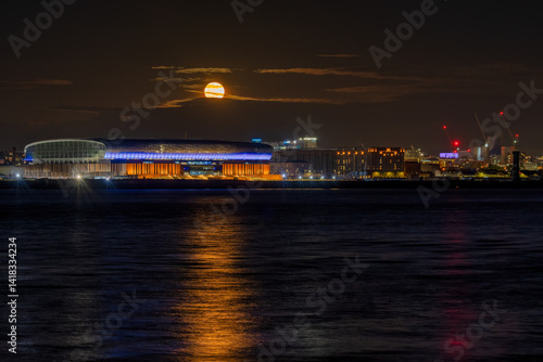 Moon rising over Bramley Moore
