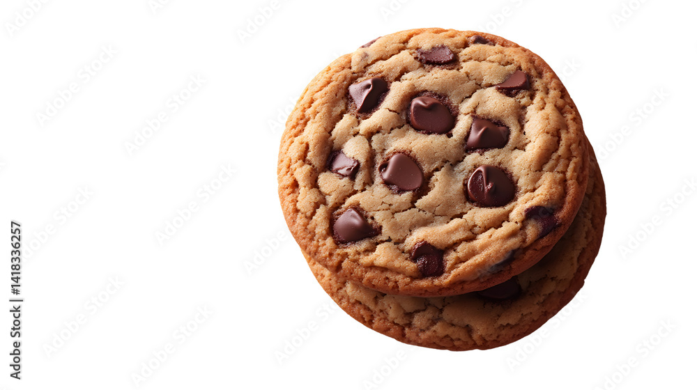 Delicious Chocolate Chip Cookies Stacked on a Black Background Delicious Chocolate Chip Cookies Stacked on a Black Background