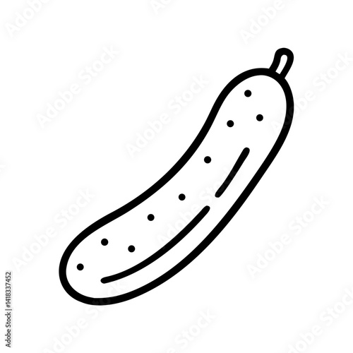 Cucumber icon, vector  