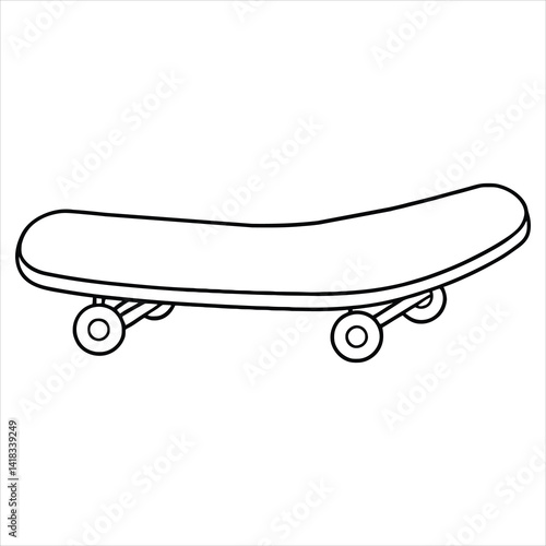 Skateboard Coloring Page for Children