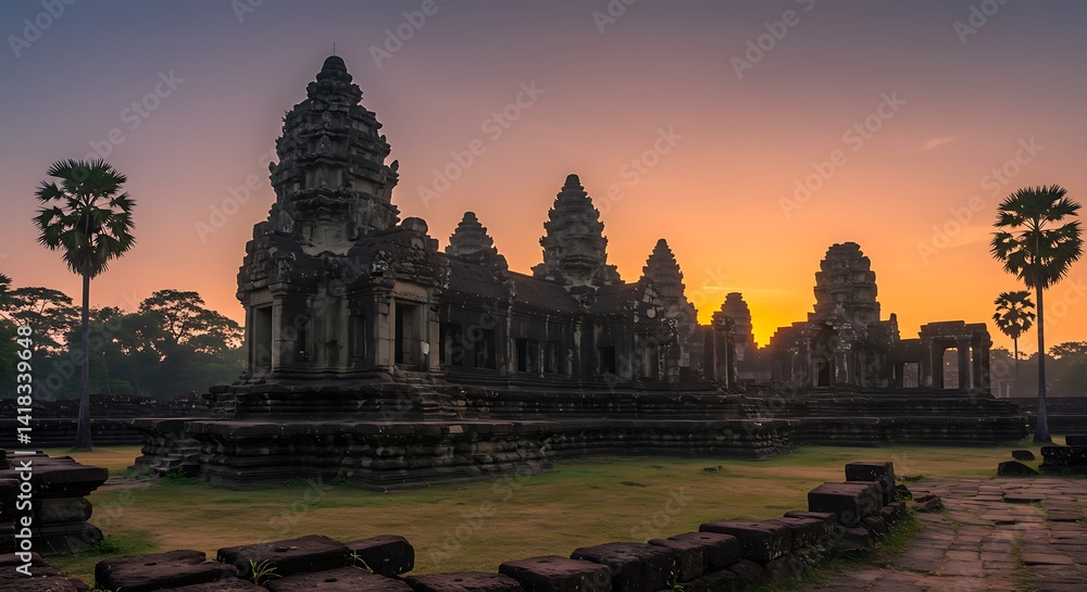 Fototapeta premium Angkor Wat Temple at Sunset