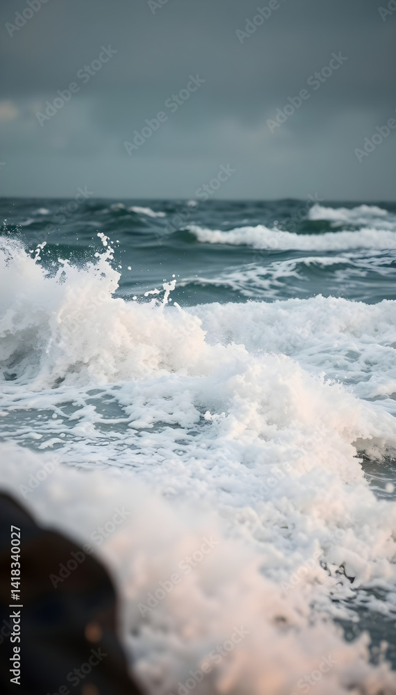large body of water with waves coming in large body of water with waves coming in