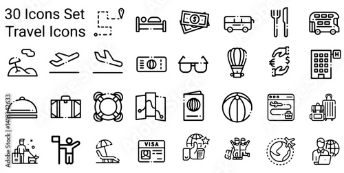 Set of boxing icons. Gradient style icon bundle. Vector Illustration