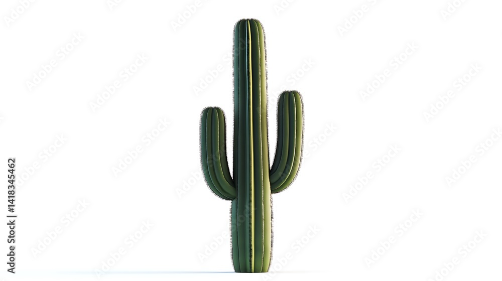 Tall, slender cactus with smooth curves and minimalistic design, high-resolution isolated on white. Tall, slender cactus with smooth curves and minimalistic design, high-resolution isolated on white.