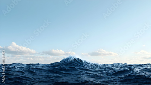 Wallpaper Mural Vast Ocean Horizon With Clouds And Waves Torontodigital.ca