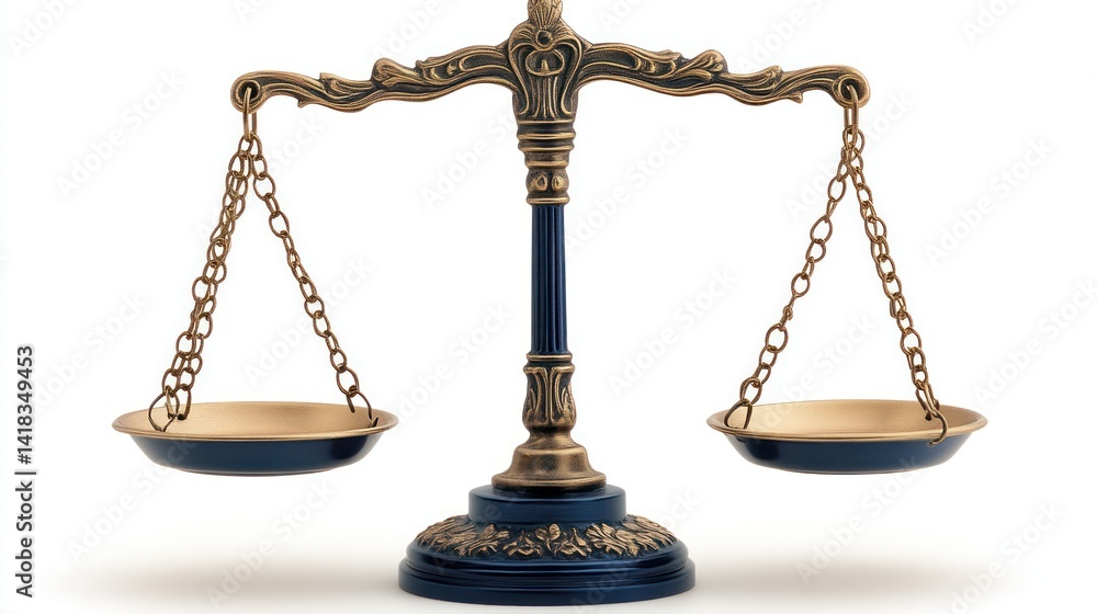 Symbol of Justice Ornate Scales Balancing Fairness and Equality in a Classic Design Symbol of Justice Ornate Scales Balancing Fairness and Equality in a Classic Design